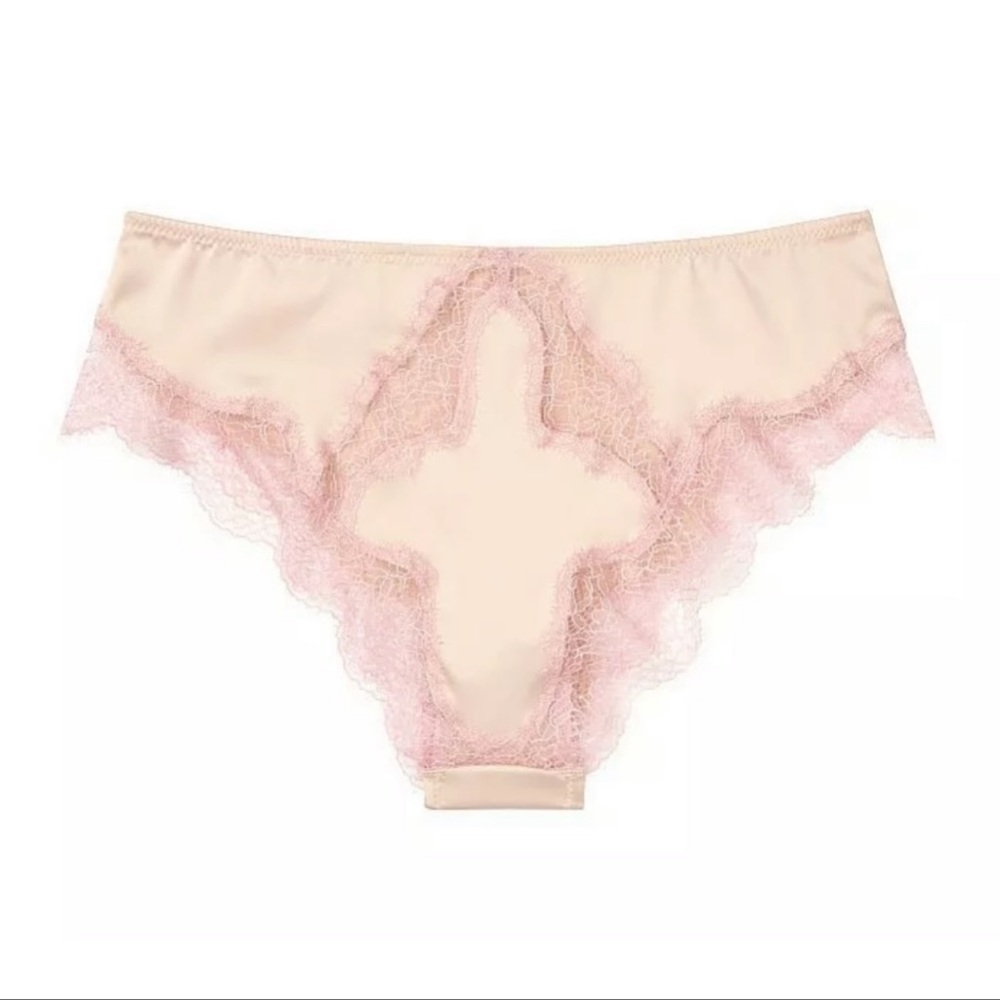 NWT Victoria Secret Nude Pink Lace High Waisted Underwear Panties - Picture 2 of 9